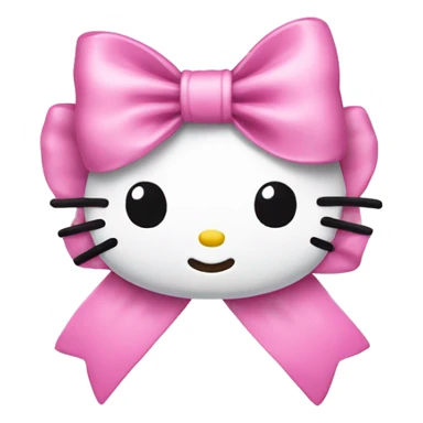 Hello kitty pink bow sticker