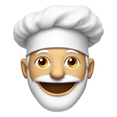 smiling old man portrait with chef hat sticker