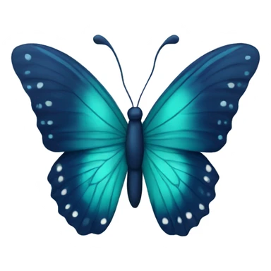 teal and navy butterfly  sticker