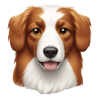 Dog Eurasian redhead and White poils court  sticker