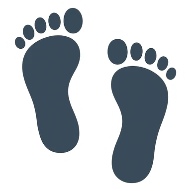 flat design style footprints sticker