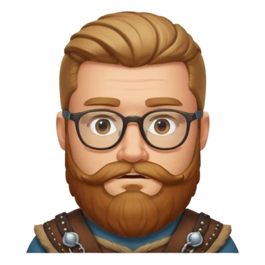 Viking guys, beard, glasses
 sticker