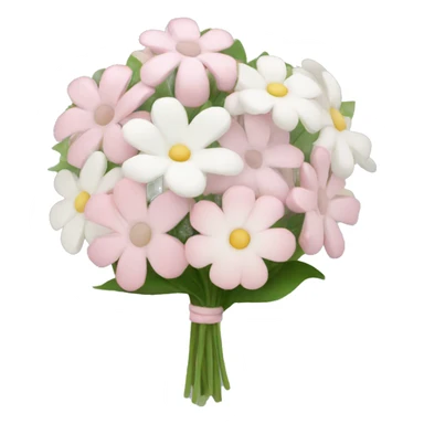 light pink and white flower bouquet  sticker