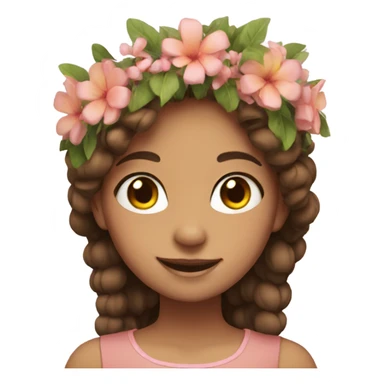 smiling girls with flower crowns sticker