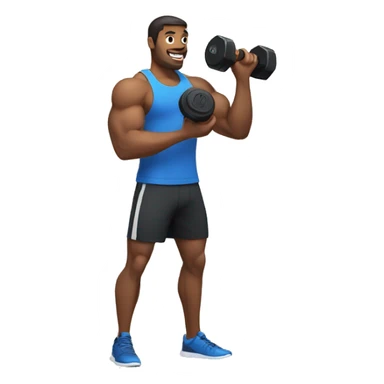 guy holding a dumbell sticker