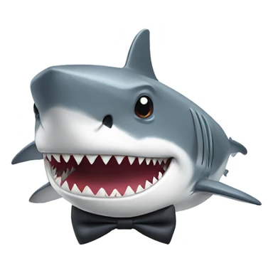 shark with a bow tie sticker