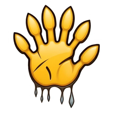 Claw scratch mark sticker