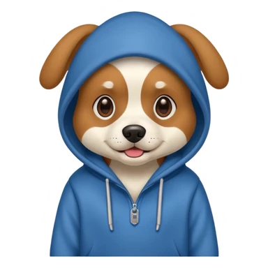 dog wearing hoodie sticker