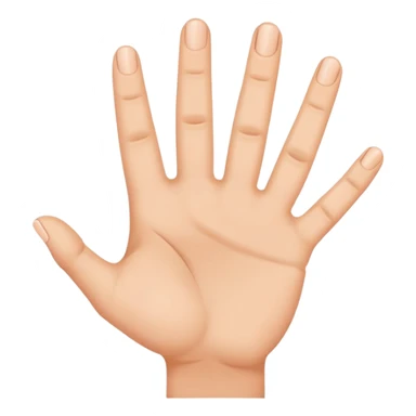 Four finger emoji hand without a pinky finger sticker