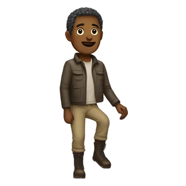 man at the foot of the mountain sticker