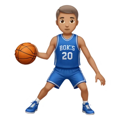 A man with a basketball, shooting it sticker