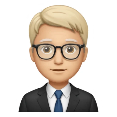 Person in suits wearing glasses sticker