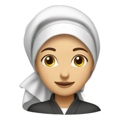 Women hijab chef hat sticker