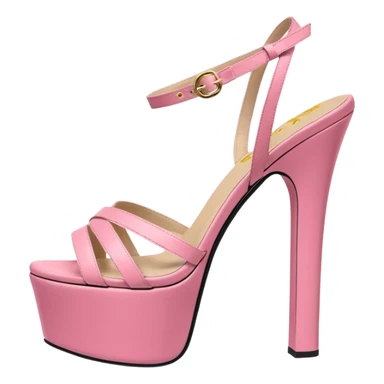 platform heel sandal, stiletto, pink, thick platform, 8 inch sticker
