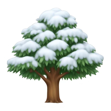 Tree with snow sticker