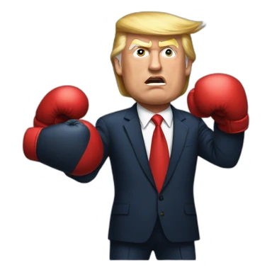 Trump boxing with melania hard sticker