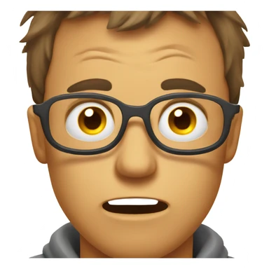 Duolingo with an angry face sticker