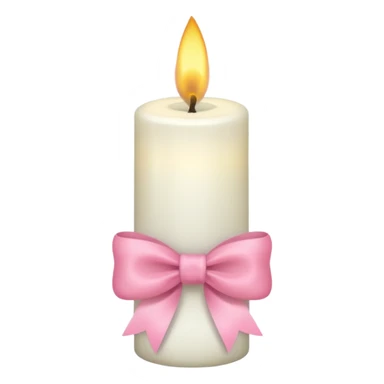 Weiße Kerze mit rosa Schleife  sticker