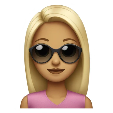 girl with sunglasses sticker
