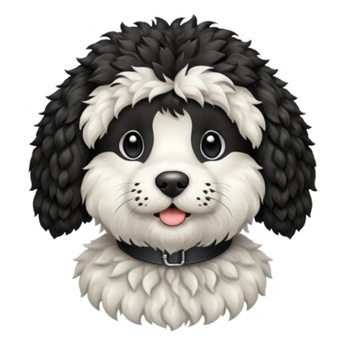 black and white cockapoo sticker