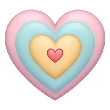 pastel heart with a gentle pastel stripe sticker