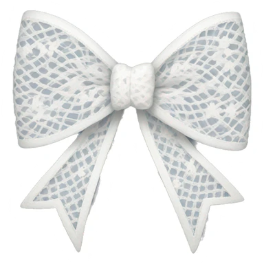 white lace bow sticker