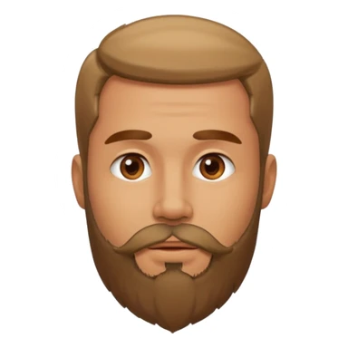 Cara de un hombre con barba y  besitos en la frente  sticker