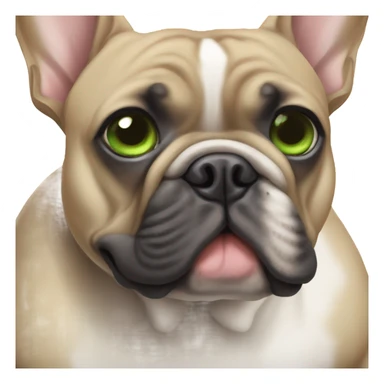 Muriel French bulldog with green eyes thirsty sticker