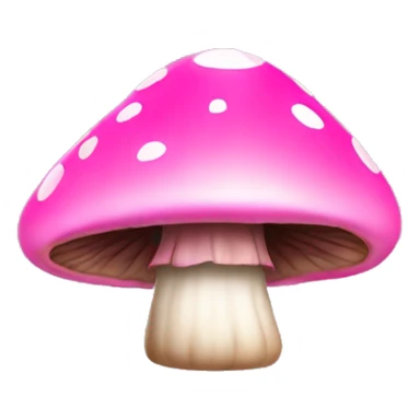 Pink mushroom sticker
