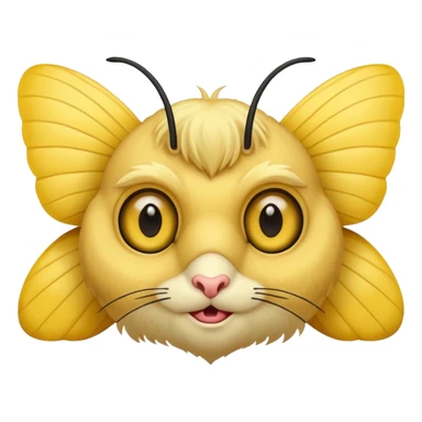 yellow moth with face of trump sticker