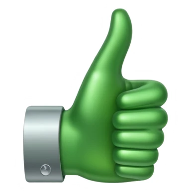 thumbs up emoji, positive and bold, apple style sticker