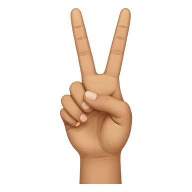 peace sign emoji but with the middle and ring fingers up not the index finger sticker