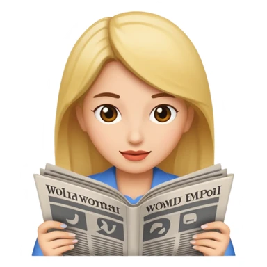 newspaper read woman sticker