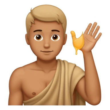 Emoji of a guy dusting off his shoulder with his hand sticker