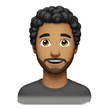 brown 24 year old guy with black hair and short beard sticker