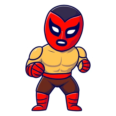 red and black luchador mask sticker