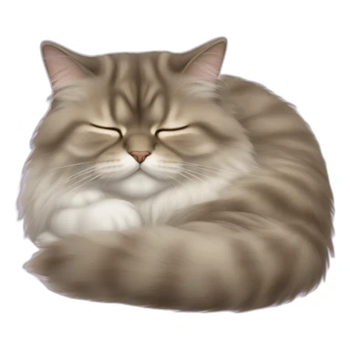 british longhair cat sleeping sticker