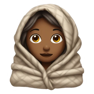 girl wrapped in blankets  sticker