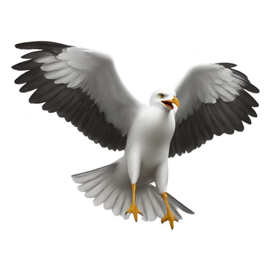 Seagull attacking an Eagle sticker
