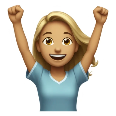 Celebrating girl sticker