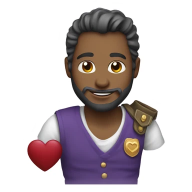 Purple Heart with J sticker