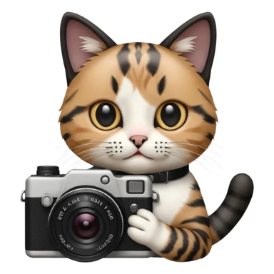 Cat taking a photo sticker