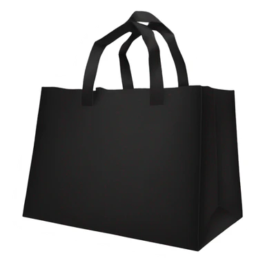 One Black shopping bag  sticker