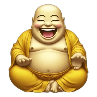 Laughing buddha sticker
