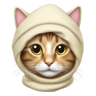 Cat wearing bonnet sticker
