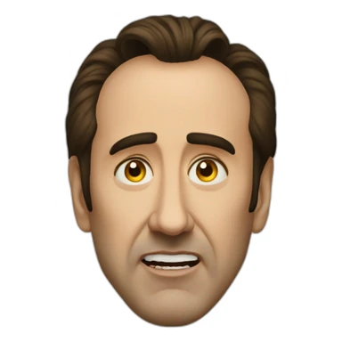 an evil nicolas cage sticker