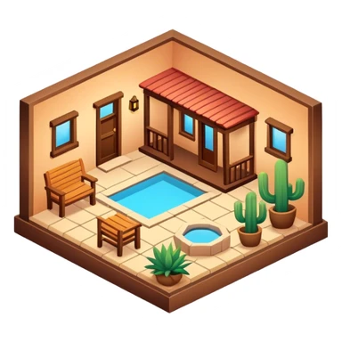 Isometric southwestern home  sticker