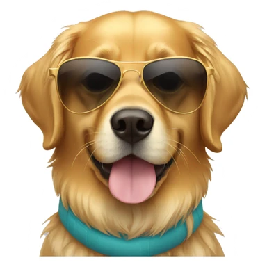 Golden retriever wearing sunglasses  sticker