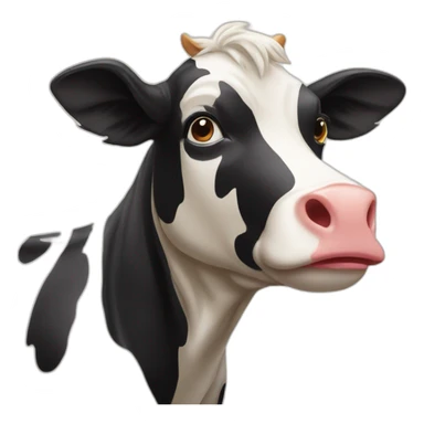 I saw a chicken and cow at the farm sticker