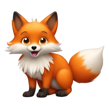 Cute fox sticker